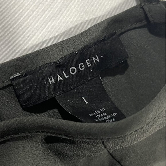 Halogen Womens Grey Beluga V Neck Sleeveless Polyester Flow Blouse Shirt L NWT - Picture 5 of 7